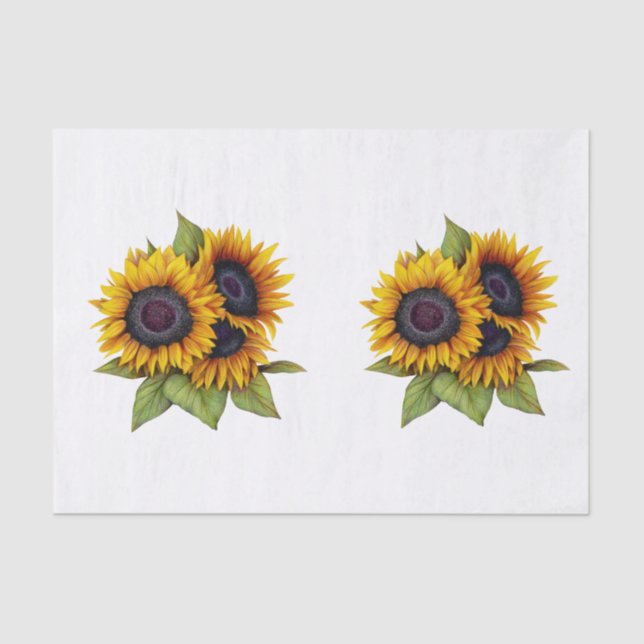 Sonnenblumen Seidenpapier (Vorderseite)