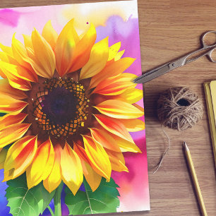 Sonnenblumen Seidenpapier - Extra groß für Decoupa