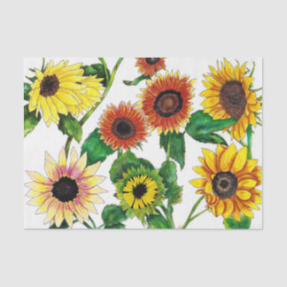 Sonnenblumen-Seidenpapier Seidenpapier