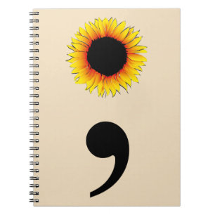 Sonnenblumen-Semicolon-Notebook Notizblock