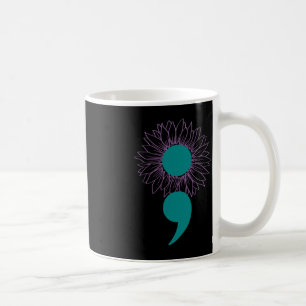 Sonnenblumen Semicolon Suicide Bewusstsein Mentale Kaffeetasse