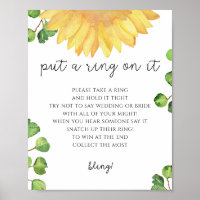 Sonnenblumen setzen einen Ring auf das Spiel