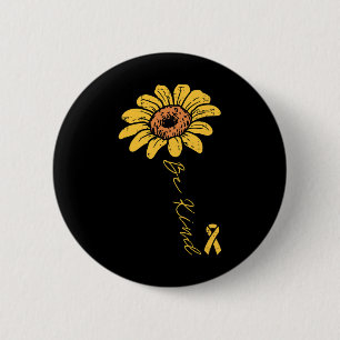 Sonnenblumen sind nette Kinderkrebserscheinungen Button
