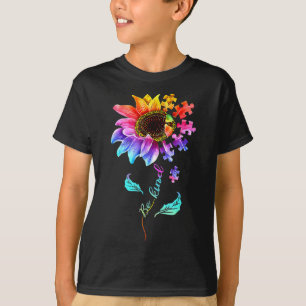 Sonnenblumen sind nette Puzzleteile Autismus Bewus T-Shirt