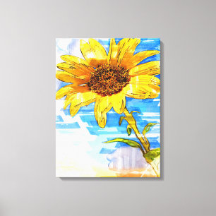 Sonnenblumen Single Marker - Niedliches Sonnenblum Leinwanddruck