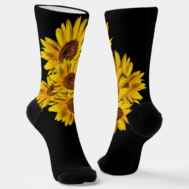 Sonnenblumen  socken (Gewinkelt)