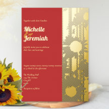 Sonnenblumen Sommer Hochzeit Rot Gold