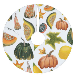 Sonnenblumen Sommer: Vintages Wasserfarbenmuster Polyester Weihnachtsbaumdecke