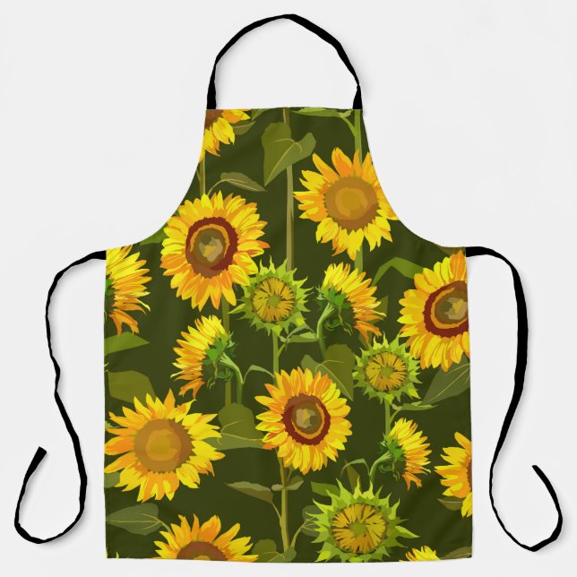 Sonnenblumen Sommernahtloses Muster Schürze (Vorderseite)