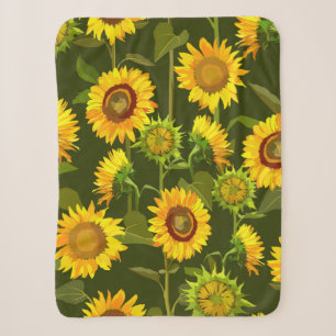 Sonnenblumen Sommernahtloses Muster Sherpadecke