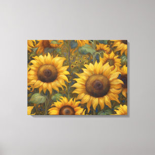 Sonnenblumen Sommertagen Ölgemälde Leinwanddruck