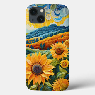 Sonnenblumen Sonnenaufgang Abstrakte Natur Illustr Case-Mate iPhone Hülle