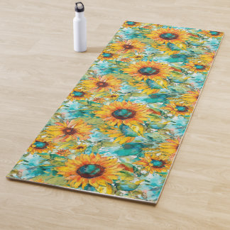 Sonnenblumen: Sonnenblumenblume Yoga Mat Yogamatte