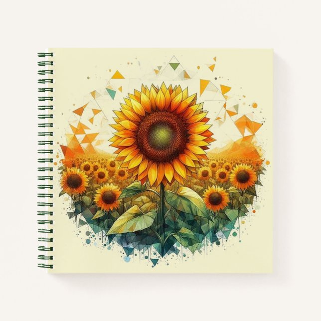 Sonnenblumen-SpiralNotebook Notizbuch (Vorderseite)