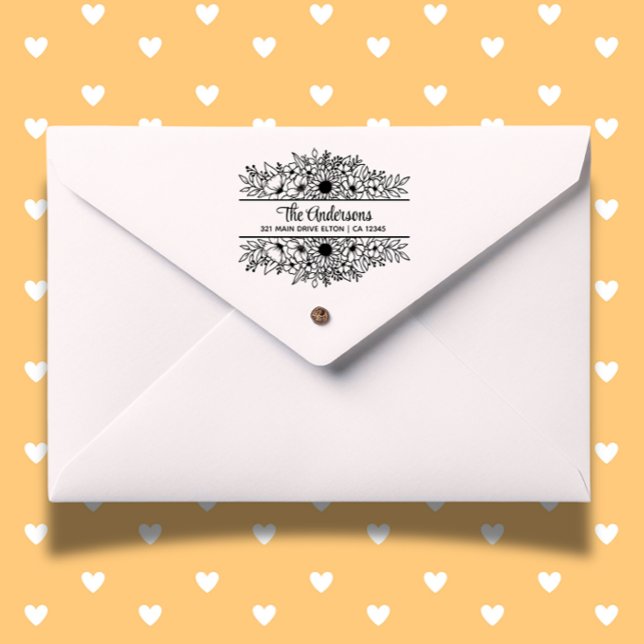 Sonnenblumen Split Monogram Theme Gummistempel (Personalize gifts and crafts with our Sunflowers Split Monogram Theme Rubber Stamp.)