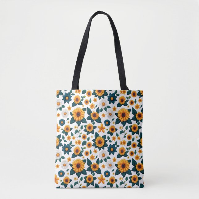 Sonnenblumen Stampede: Die Naturparkdisko Tasche (Vorderseite)
