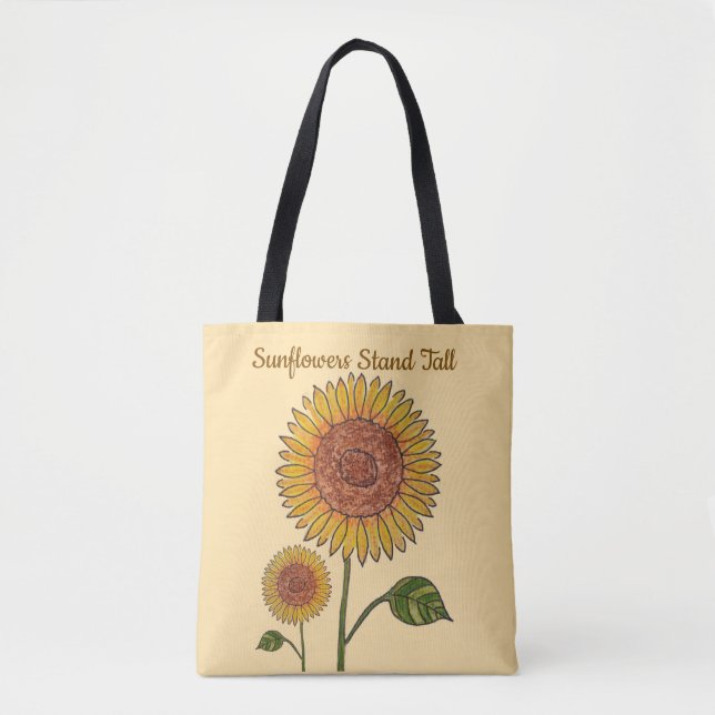 Sonnenblumen Stand Tall Tasche (Vorderseite)