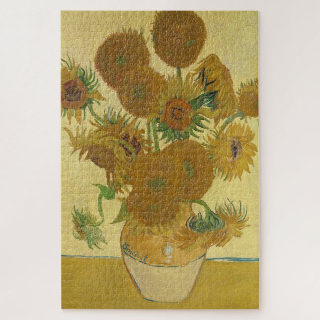 Sonnenblumen, Stillleben Ölgemälde, Van Gogh (Vertikal)