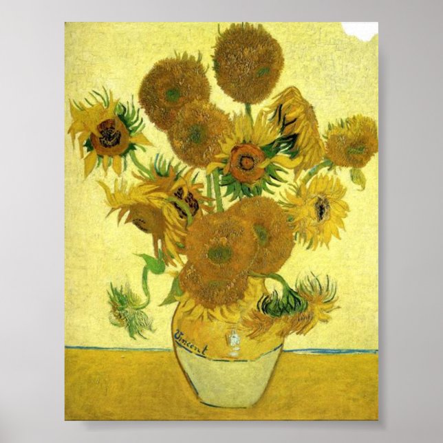 Sonnenblumen Stillleben, Van Gogh Poster (Vorne)