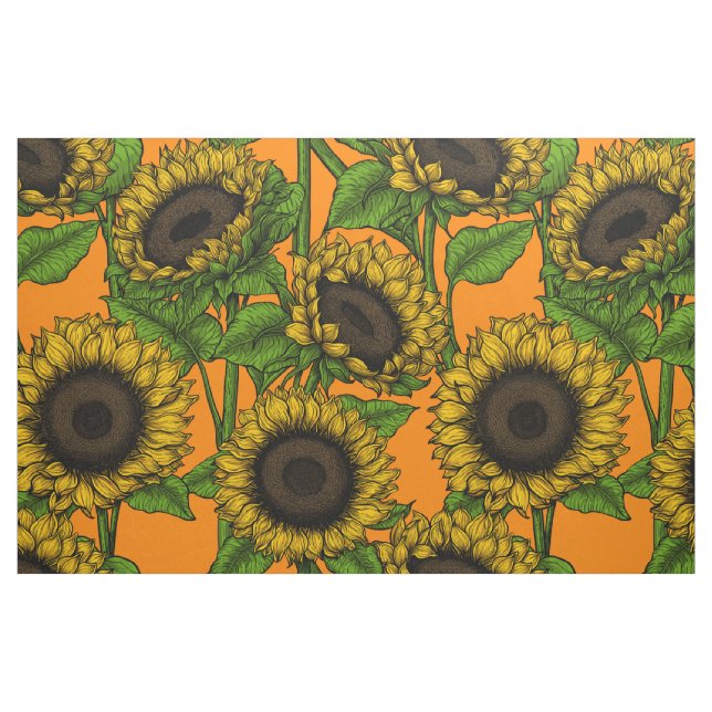 Sonnenblumen Stoff (Fat Quarter (45,7 x 55,9 cm))