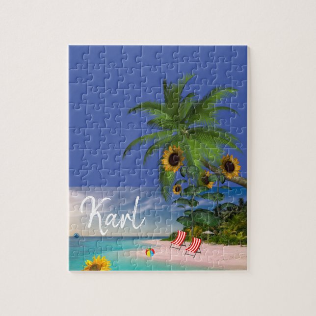 Sonnenblumen-Strand-Puzzles (Vertikal)