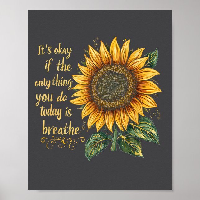 Sonnenblumen-Suizid-Bewusstsein Poster (Vorne)