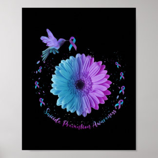 Sonnenblumen Suizidprävention Bewusstsein Poster