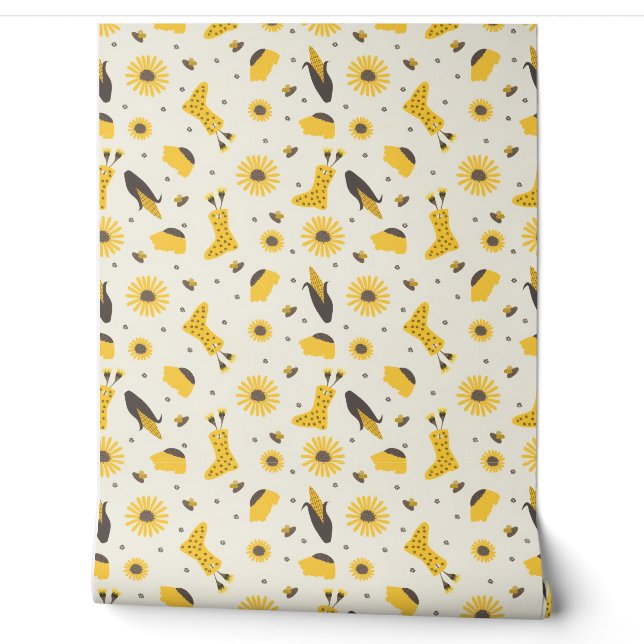 Sonnenblumen Tapete (Abrollen)