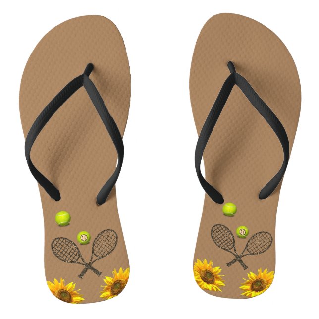 Sonnenblumen Tennis Flip Flops (Fußbett)