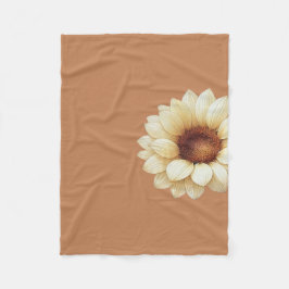 Sonnenblumen Terrakotta-Wurfdecke Vintage-Blumenmu Fleecedecke