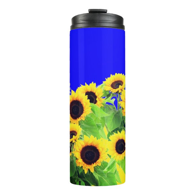 Sonnenblumen Thermal Tumbler Thermosbecher (Vorderseite)