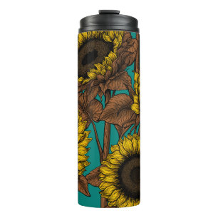 Sonnenblumen Thermosbecher