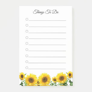 Sonnenblumen Things To Do linierte Post-it Notes Klebezettel