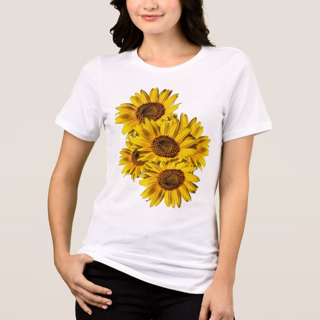Sonnenblumen  Tri-Blend shirt (Vorderseite)