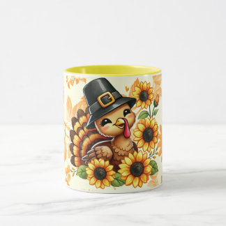 Sonnenblumen Truthahn Tasse