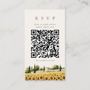 Sonnenblumen-Tuscan-Italienische-Sommer-QR-Code-RS Begleitkarte