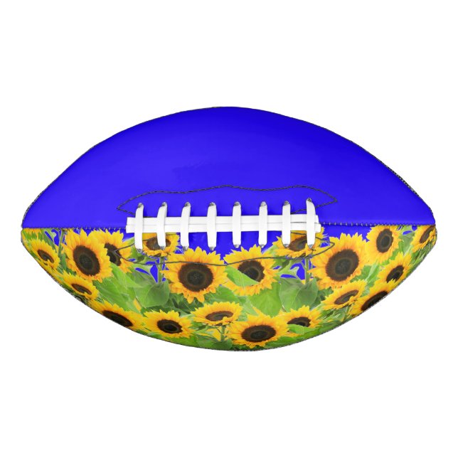 Sonnenblumen - ukrainische Flagge Friedensfreiheit Football (Vorderseite)