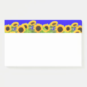 Sonnenblumen - ukrainische Flagge Friedensfreiheit Post-it Klebezettel