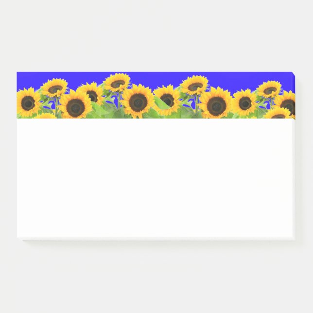 Sonnenblumen - ukrainische Flagge Friedensfreiheit Post-it Klebezettel (Vorderseite)