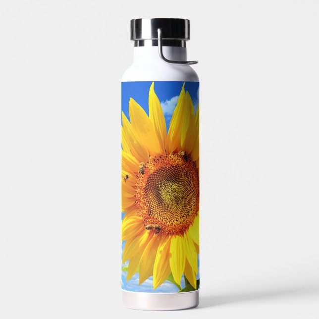 Sonnenblumen und Bienen Wasserflasche aus rostfrei Trinkflasche (Links)