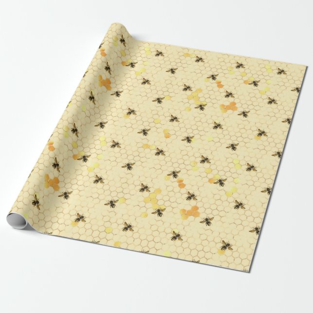 Sonnenblumen und Bienenreihen - Design Eleven Geschenkpapier (Ungerollt)
