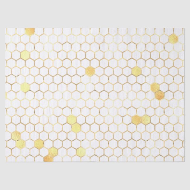 Sonnenblumen und Bienenreihen - Design fünf Seidenpapier (Vorderseite)
