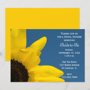 Sonnenblumen und Blauer Himmel Bridal Dusche Einla Einladung