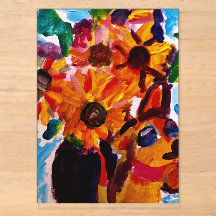 Sonnenblumen und Chihuahua