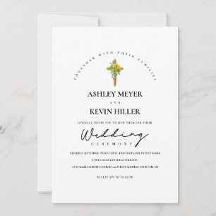 Sonnenblumen und Eukalyptus Foliage Wood Wedding Einladung