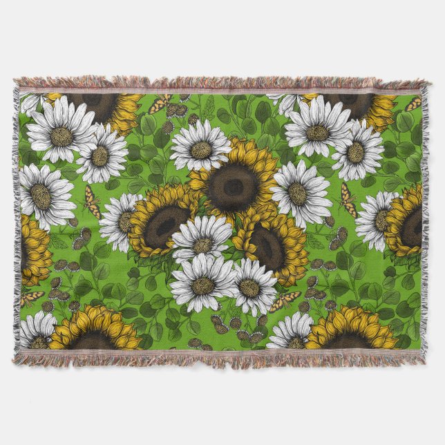 Sonnenblumen und Gänseblumen, Sommergarten Decke (Vorderseite)