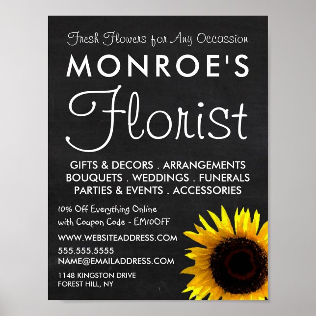 Sonnenblumen und Halbpension, Werbung in Florenz Poster (Vorne)