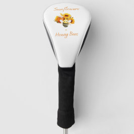 Sonnenblumen und Honigbienen Golf Headcover