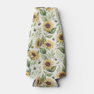 Sonnenblumen und Hummeln Floral Flaschenkühler