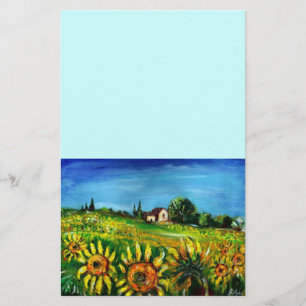 SONNENBLUMEN UND LÄNDER IN DER Toskana Briefpapier